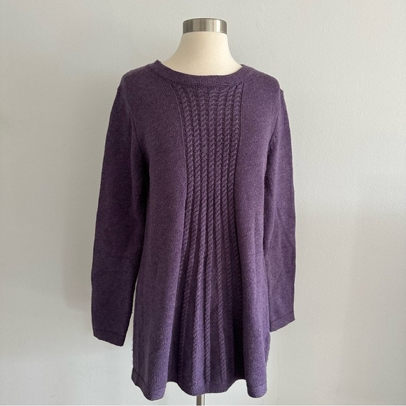 Soft Surroundings Wool Blend Knit Purple Sweater M - Picture 2 of 11